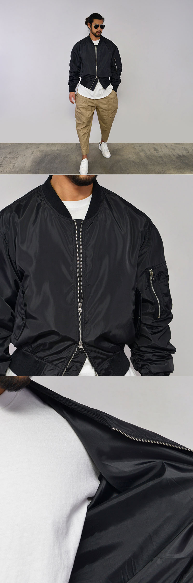 Outerwear :: Last 1) MA-1 Flight Shirring Bomber-Jacket 674